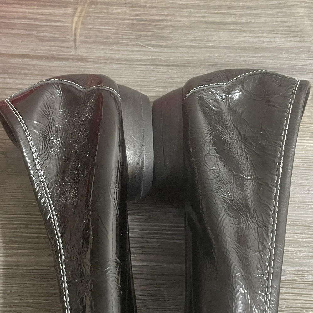 BIALA Black Patent Leather Flats Womens Sz 10M Made In ITALY Office Career - Picture 9 of 14